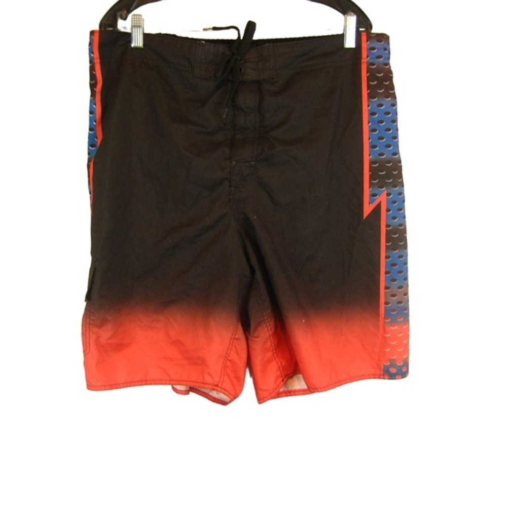 Mens NWOT Joe Boxer Multicolor Poly Flat Front Swim Bathing Shorts sz XXL 40-42x